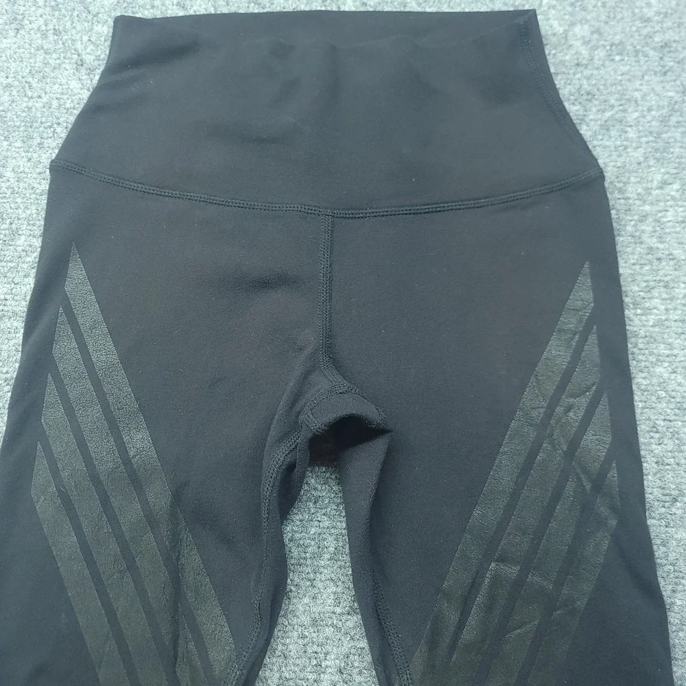 Alo Yoga High Waist vee pattern Leggings Black XS RN87570 Performance Tights